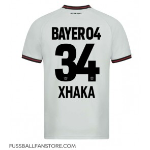 Bayer Leverkusen Granit Xhaka #34 Replik Auswärtstrikot 2023-24 Kurzarm